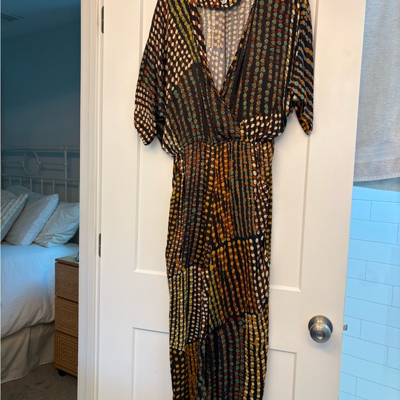 Chic Multicolor Wrap Maxi Dress - Picture 1 of 2